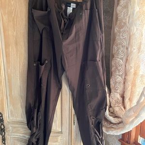 CONTRAST brand ~ ladies drawstring lightweight cotton pants w/adjustable waist.